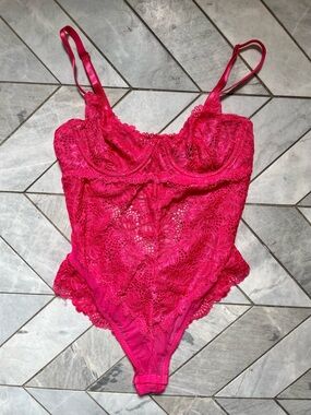 Vintage Oh La La Paris! Hot Pink Teddy Size Small